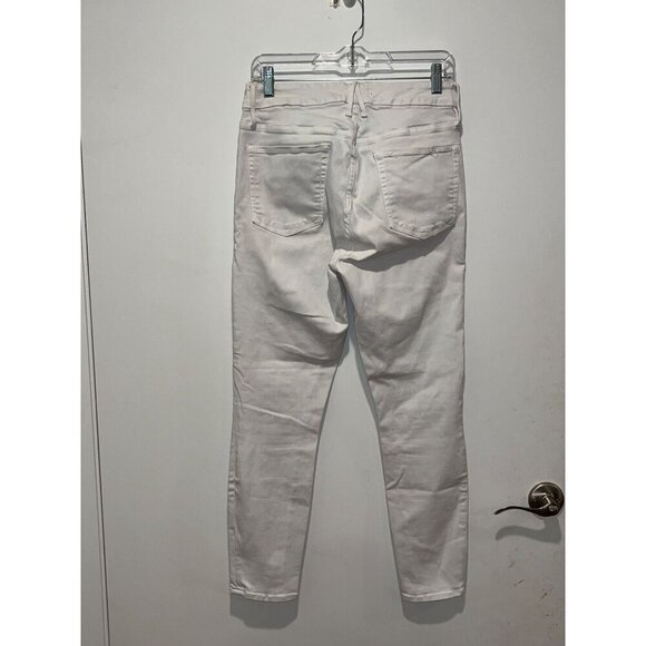 Good American Good Legs Crop White Skinny Jeans Womens Size 14/32 - Picture 5 of 10